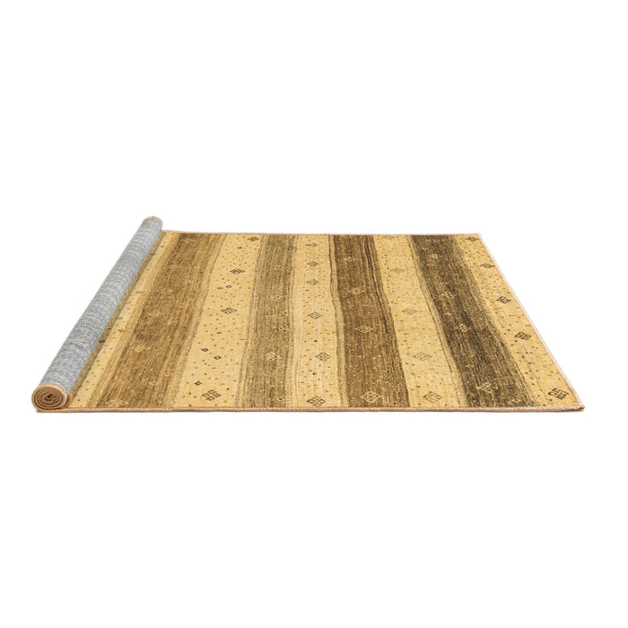 Sideview of Machine Washable Solid Brown Modern Rug, wshcon1552brn