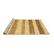 Sideview of Machine Washable Solid Brown Modern Rug, wshcon1552brn