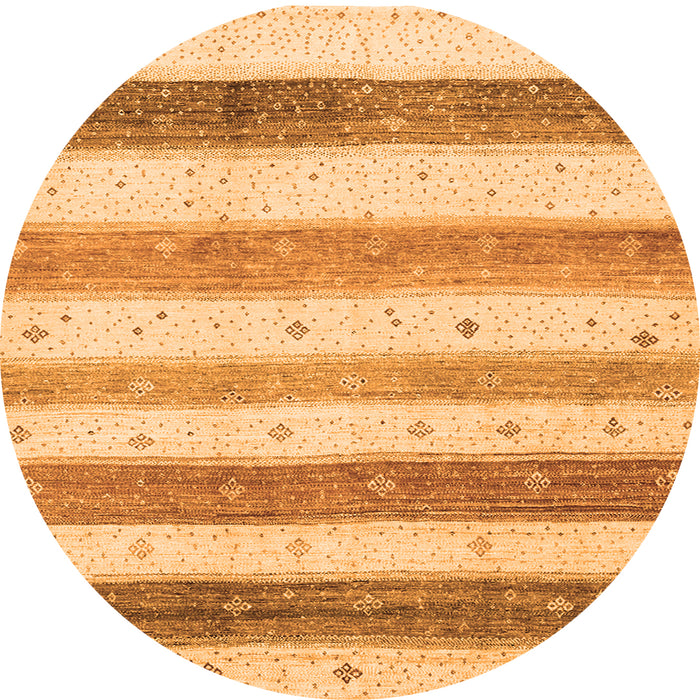 Square Solid Orange Modern Rug, con1552org