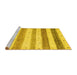 Sideview of Machine Washable Solid Yellow Modern Rug, wshcon1552yw