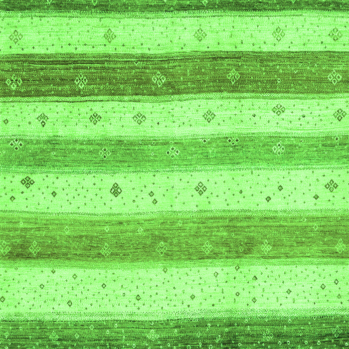 Serging Thickness of Machine Washable Solid Green Modern Area Rugs, wshcon1552grn