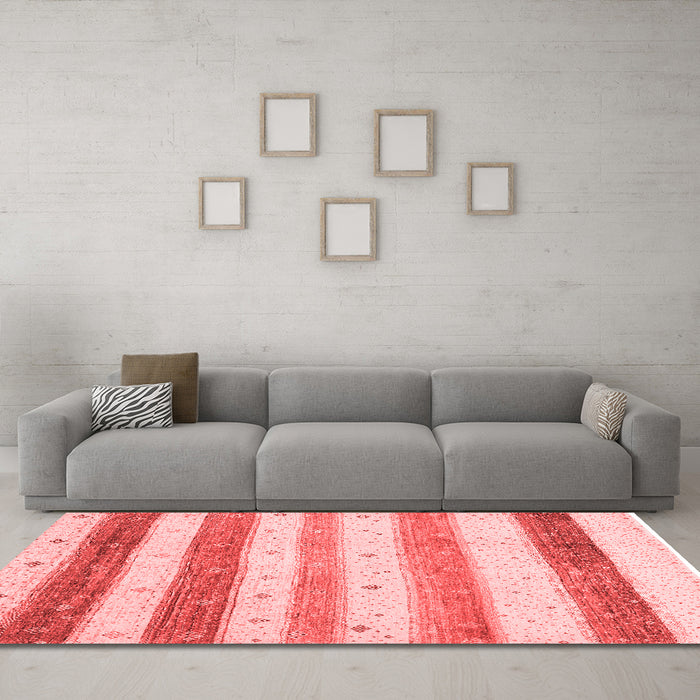 Modern Red Washable Rugs