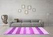 Machine Washable Solid Purple Modern Area Rugs in a Living Room, wshcon1552pur