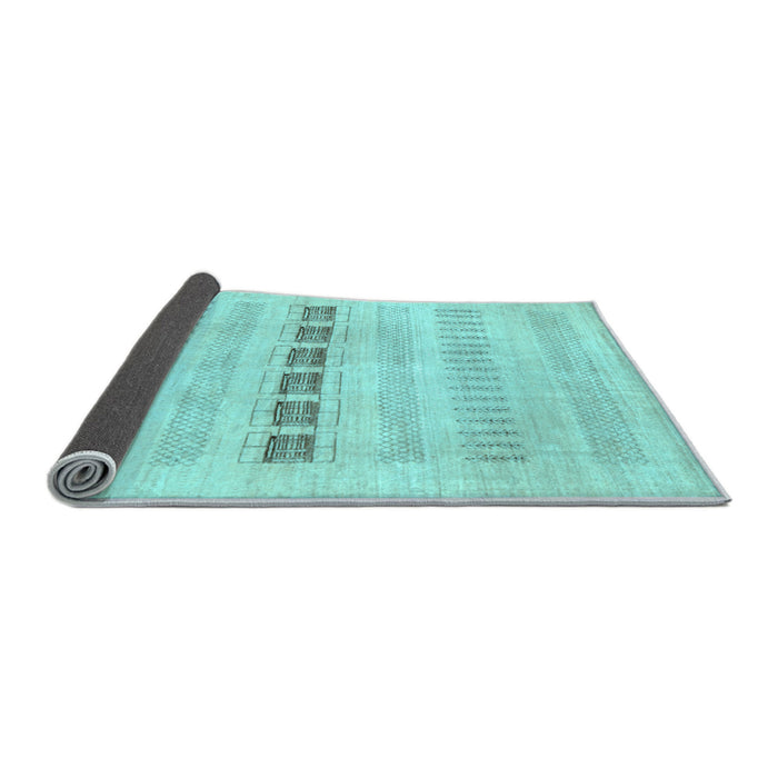 Sideview of Solid Light Blue Modern Rug, con1553lblu