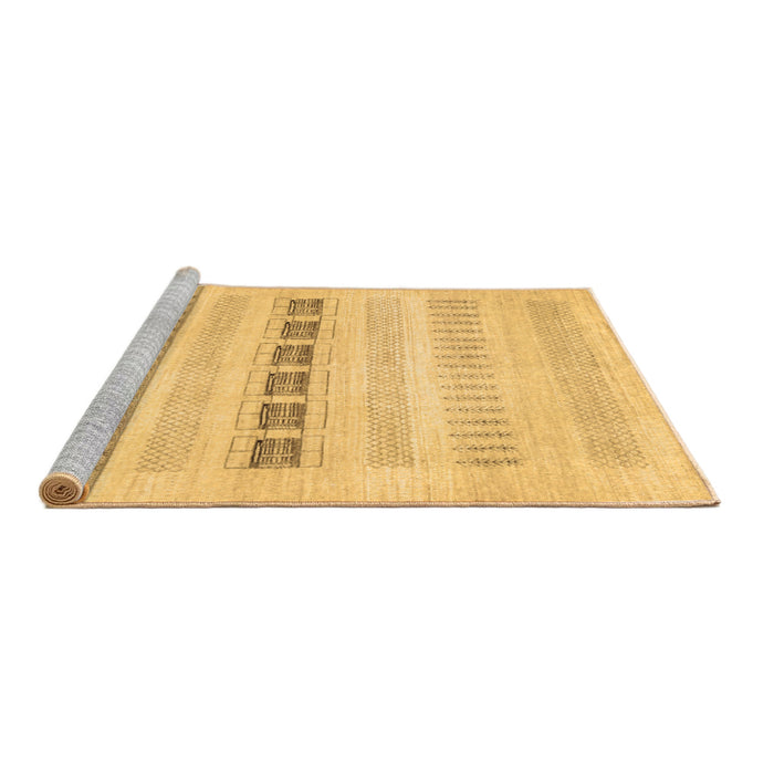 Sideview of Machine Washable Solid Brown Modern Rug, wshcon1553brn