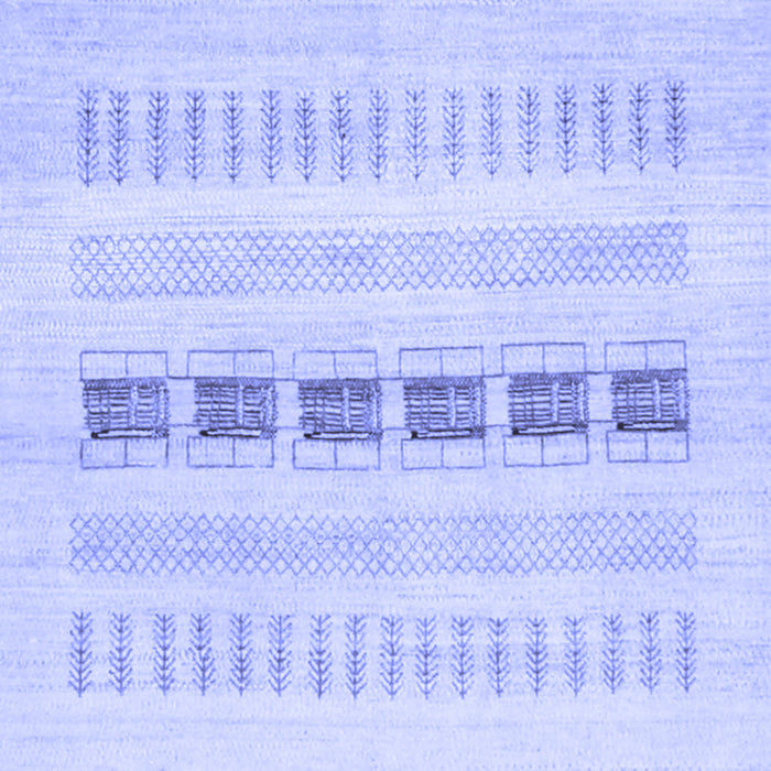 Solid Blue Modern Rug, con1553blu