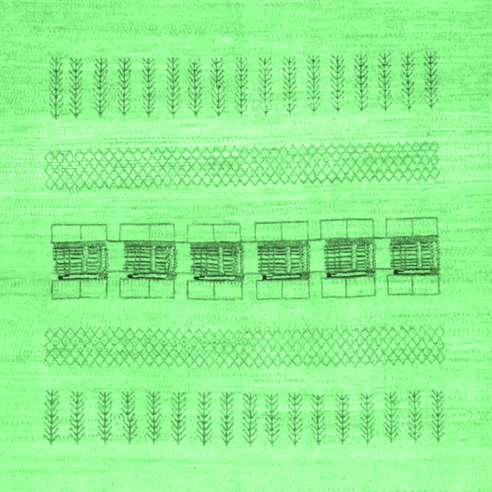 Solid Emerald Green Modern Rug, con1553emgrn