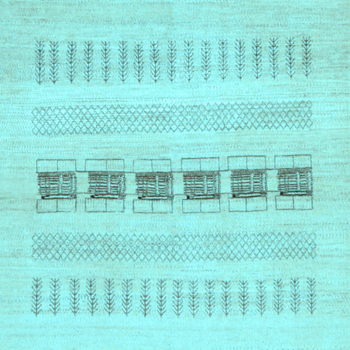 Solid Light Blue Modern Rug, con1553lblu