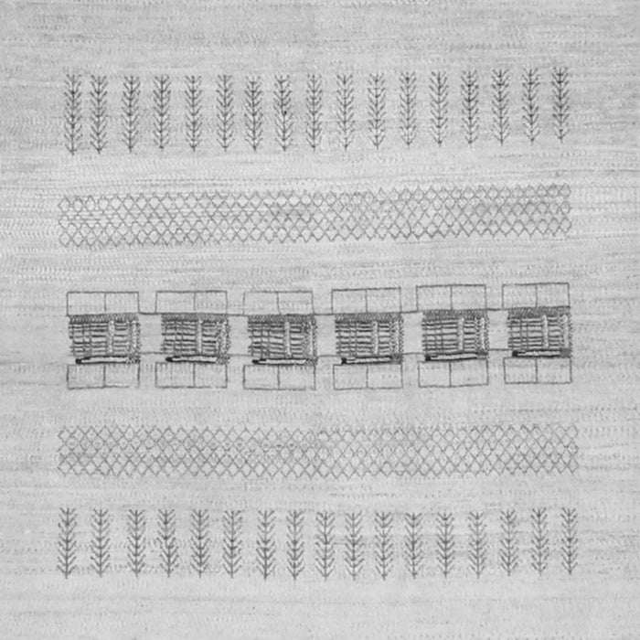 Serging Thickness of Machine Washable Solid Gray Modern Rug, wshcon1553gry