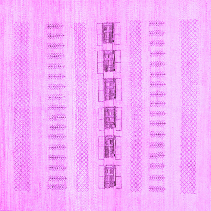 Square Solid Purple Modern Rug, con1553pur