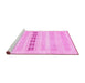 Sideview of Machine Washable Solid Pink Modern Rug, wshcon1553pnk