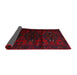 Thickness of Contemporary Dark Scarlet Red Modern Rug, con1554