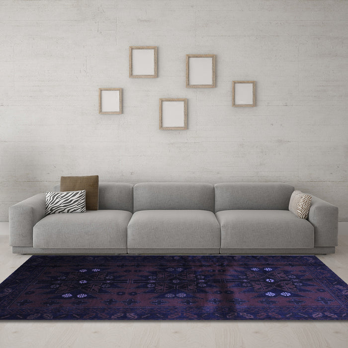 Machine Washable Abstract Blue Contemporary Rug in a Living Room, wshcon1554blu