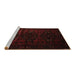 Sideview of Machine Washable Abstract Brown Contemporary Rug, wshcon1554brn