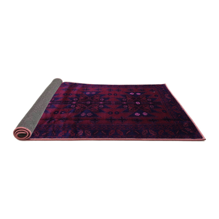 Sideview of Abstract Purple Contemporary Rug, con1554pur