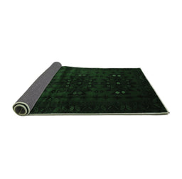 Sideview of Abstract Emerald Green Contemporary Rug, con1554emgrn