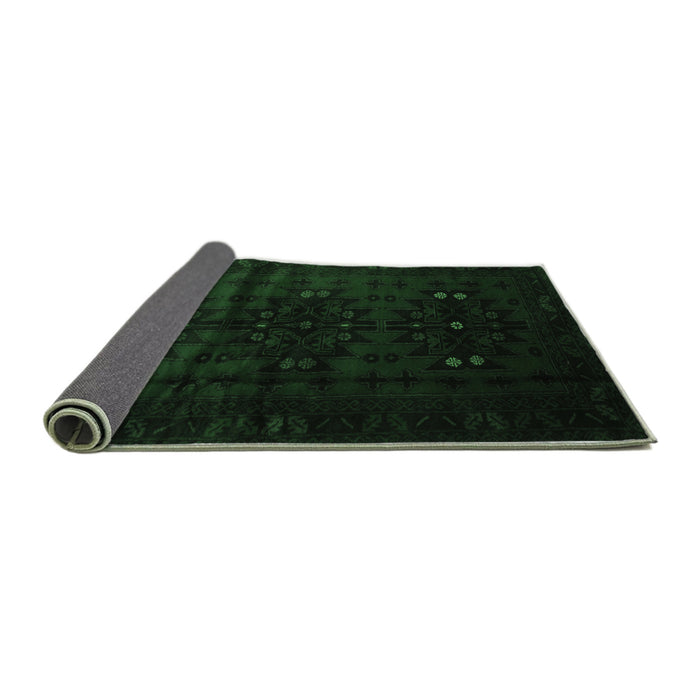Sideview of Abstract Emerald Green Contemporary Rug, con1554emgrn