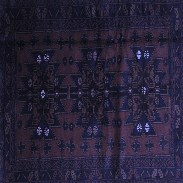 Square Abstract Blue Contemporary Rug, con1554blu