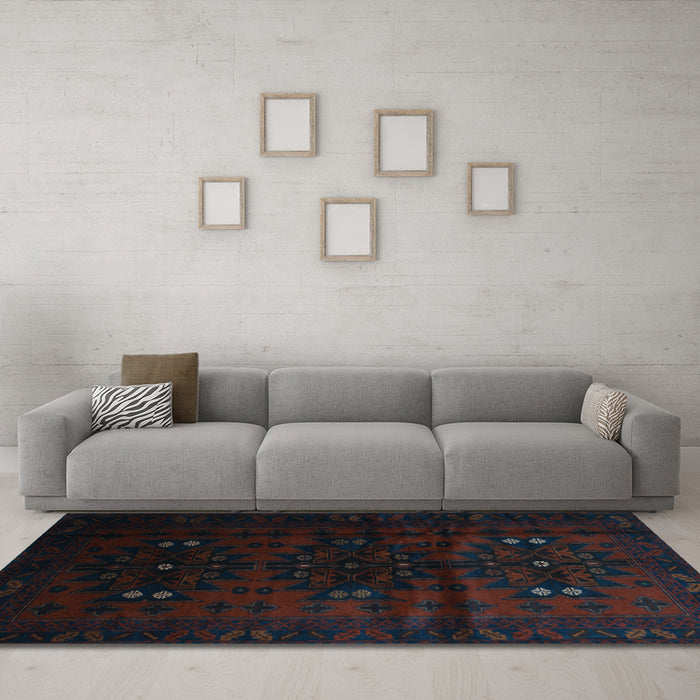 Machine Washable Abstract Light Blue Contemporary Rug in a Living Room, wshcon1554lblu