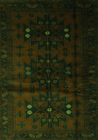 Abstract Green Contemporary Rug, con1554grn