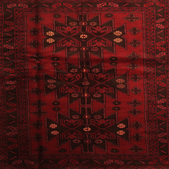 Round Machine Washable Abstract Orange Contemporary Area Rugs, wshcon1554org