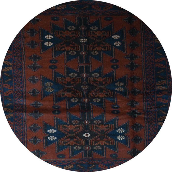 Round Machine Washable Abstract Light Blue Contemporary Rug, wshcon1554lblu