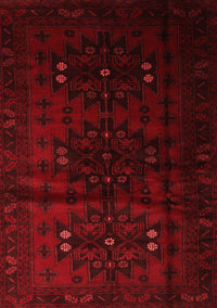 Abstract Red Contemporary Rug, con1554red