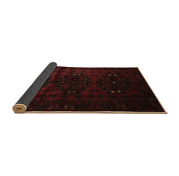 Sideview of Abstract Brown Contemporary Rug, con1554brn