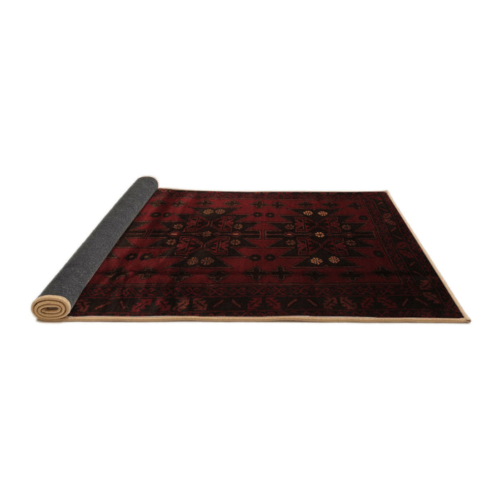 Sideview of Abstract Brown Contemporary Rug, con1554brn