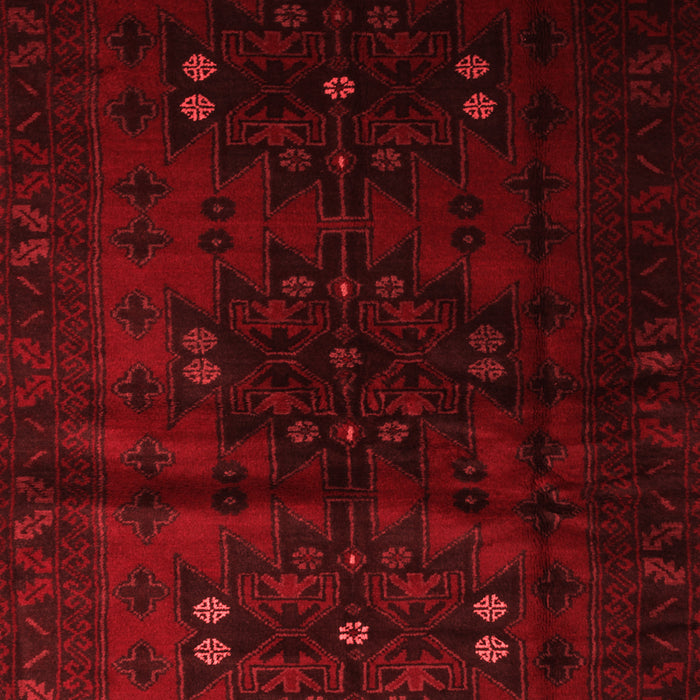 Machine Washable Abstract Red Contemporary Rug, wshcon1554red