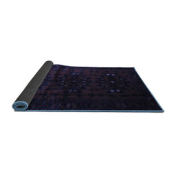 Sideview of Abstract Blue Contemporary Rug, con1554blu