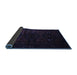 Sideview of Abstract Blue Contemporary Rug, con1554blu