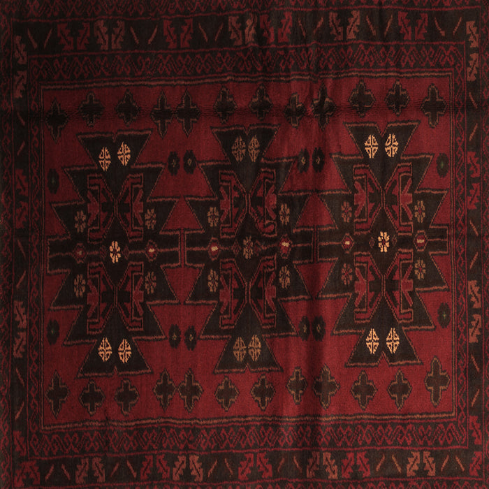 Square Abstract Brown Contemporary Rug, con1554brn