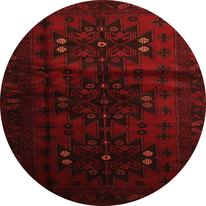 Square Abstract Orange Contemporary Rug, con1554org