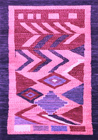 Abstract Purple Contemporary Rug, con1555pur