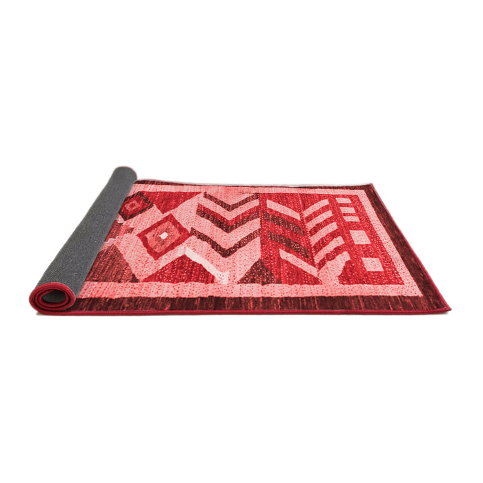 Abstract Red Contemporary Area Rugs