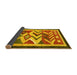 Sideview of Abstract Yellow Contemporary Rug, con1555yw