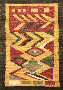 Abstract Brown Contemporary Rug, con1555brn