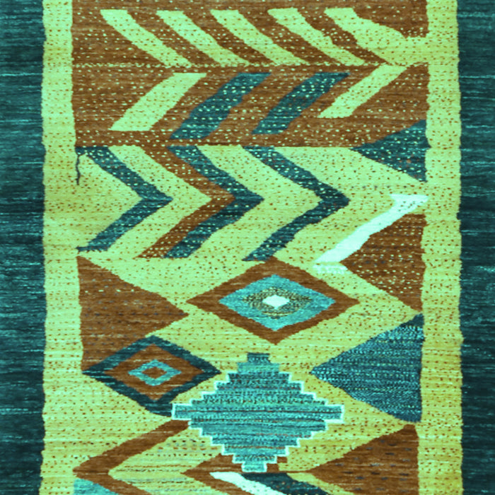 Abstract Turquoise Contemporary Rug, con1555turq