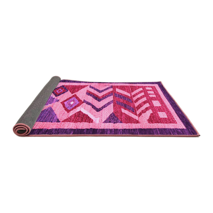 Sideview of Abstract Pink Contemporary Rug, con1555pnk