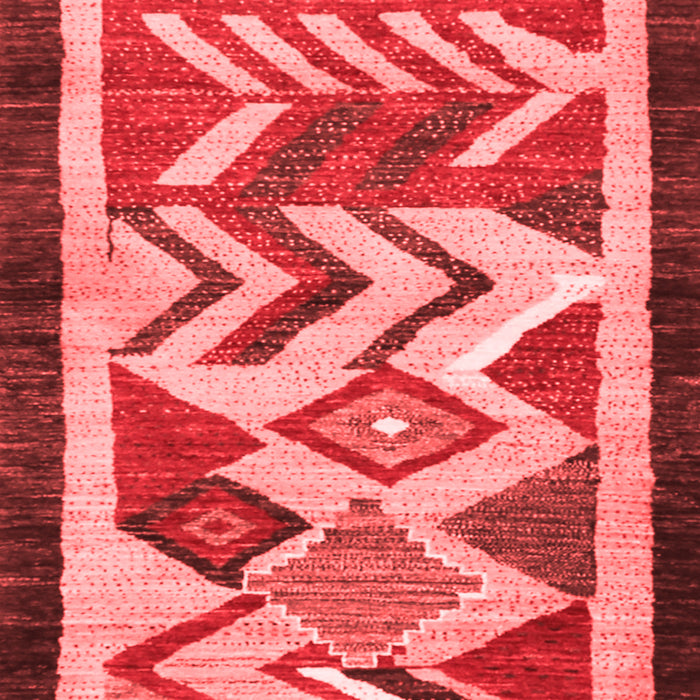 Machine Washable Abstract Red Contemporary Rug, wshcon1555red