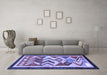 Machine Washable Abstract Blue Contemporary Rug in a Living Room, wshcon1555blu