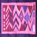 Square Machine Washable Abstract Purple Contemporary Area Rugs, wshcon1555pur