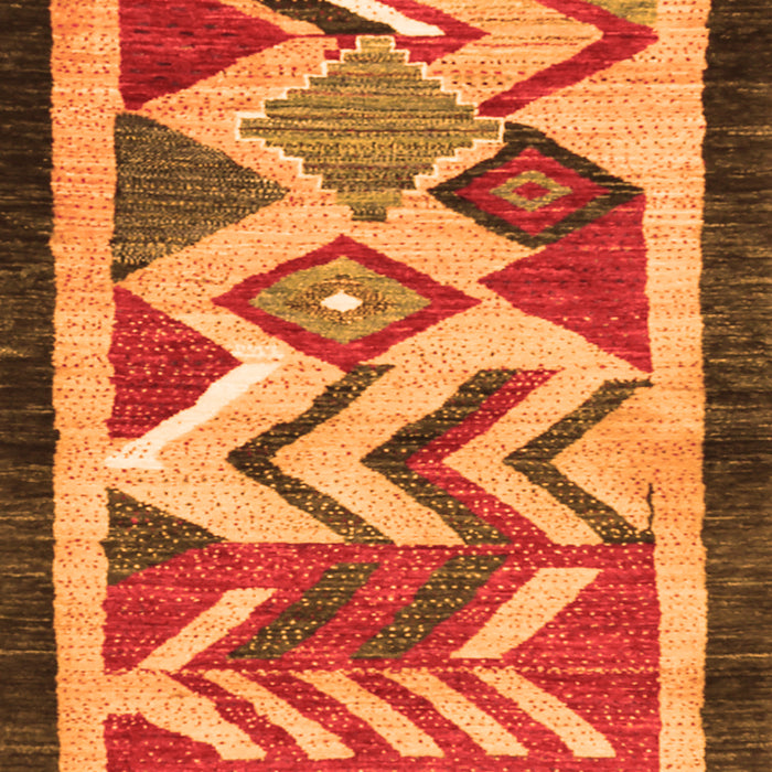 Abstract Orange Contemporary Rug, con1555org