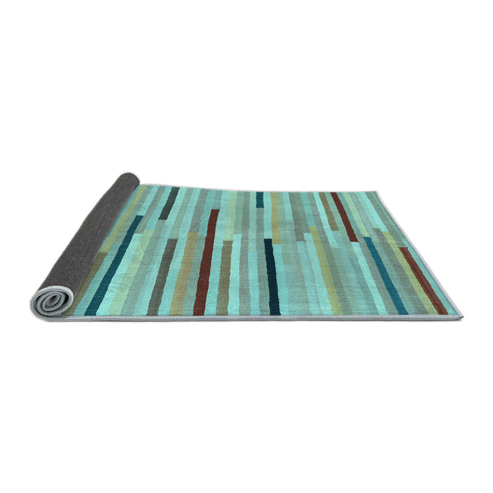 Sideview of Abstract Light Blue Contemporary Rug, con1556lblu