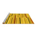 Sideview of Machine Washable Abstract Yellow Contemporary Rug, wshcon1556yw