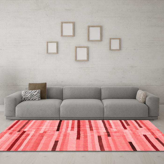 Contemporary Red Washable Rugs