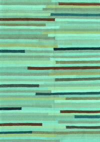 Abstract Turquoise Contemporary Rug, con1556turq