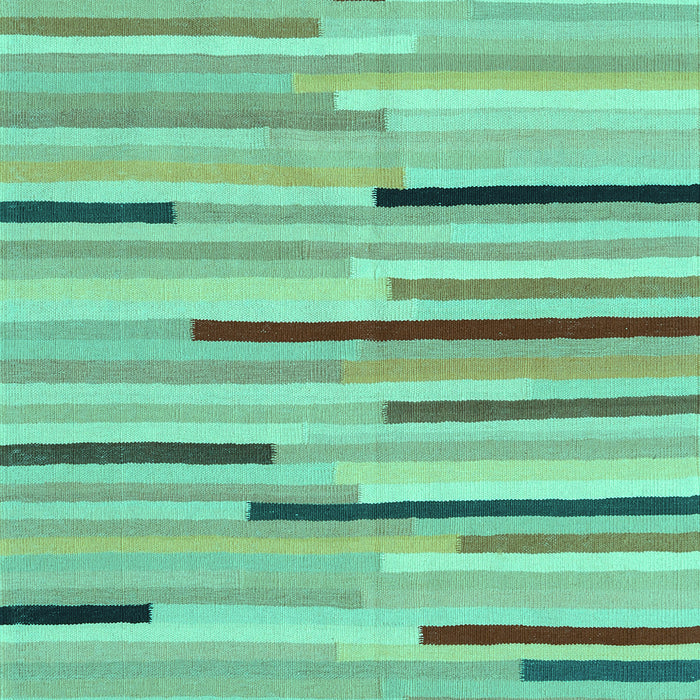 Abstract Turquoise Contemporary Rug, con1556turq