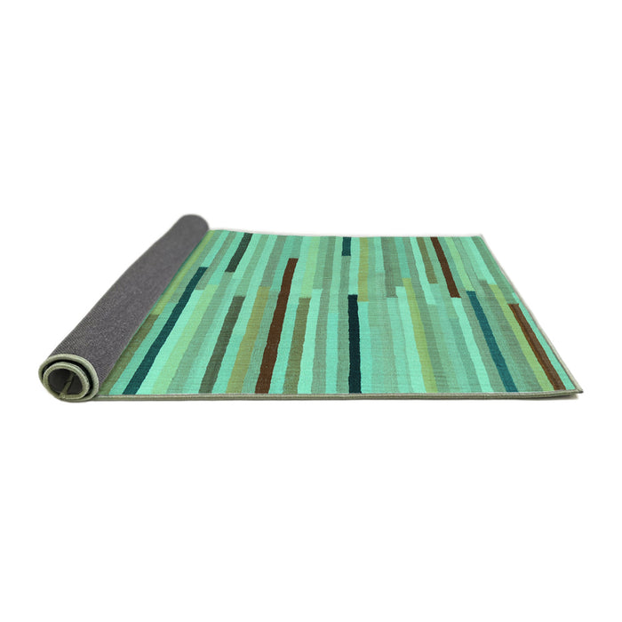 Sideview of Abstract Turquoise Contemporary Rug, con1556turq
